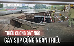 TP.HCM: Triều cường gây sụp cống ngăn triều, phường An Phú Đông triển khai ứng cứu