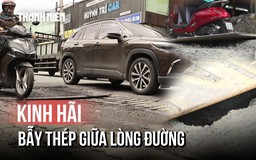 Hết hồn với 'bẫy thép' giữa đường Phạm Hữu Lầu, TP.HCM