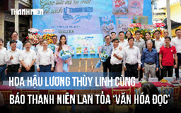 Hoa hậu Lương Thùy Linh cùng Báo Thanh Niên lan tỏa ‘Văn hóa đọc’ 