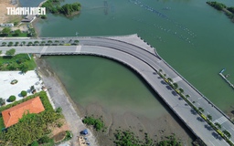 Từ trên cao: Họng chờ tỉnh lộ 991 nối đường liên cảng Cái Mép - Thị Vải