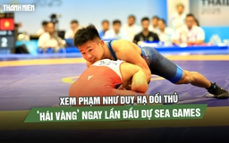 Cận cảnh đô vật trẻ hạ đối thủ, ‘hái vàng’ ngay lần đầu dự SEA Games