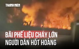 Cháy lớn bãi phế liệu lúc sáng sớm ở TP.HCM