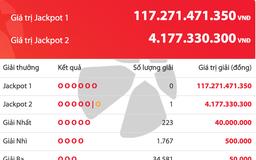 Kết quả xổ số Power 6/55 Vietlott tối 23.12, tiền thưởng tăng vọt hơn 117 tỉ đồng