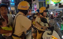CSGT Chợ Lớn chở bé gái đi cấp cứu trong giờ cao điểm, xe đông nghẹt