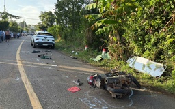 Va chạm liên hoàn giữa 2 ô tô và xe máy, 1 người tử vong tại chỗ