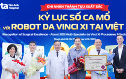 Kỷ lục về phẫu thuật robot thế hệ mới tại Bệnh viện Đa khoa Tâm Anh