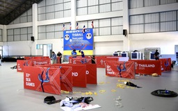 Ngổn ngang nhà thi đấu cử tạ và teqball trước giờ khởi tranh SEA Games 33