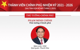 Nhân sự bộ máy mới của Chính phủ sau tinh gọn