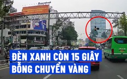 Bối rối vì đèn xanh còn 15 giây đột ngột chuyển vàng