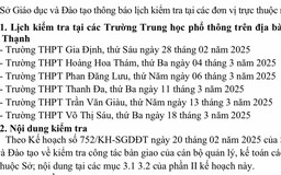 TP.HCM kiểm tra tài chính, nhân sự hàng loạt trường THPT