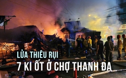 Cháy lớn Chợ Thanh Đa, lửa thiêu rụi 7 ki ốt