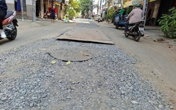 Đá dăm lởm chởm trên đường