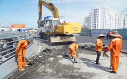 Nha Trang: Siêu âm tìm nguyên nhân sự cố nứt, lún trên nút giao Ngọc Hội