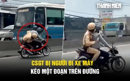 Xác minh clip CSGT TP.HCM bị người đi xe máy kéo một đoạn trên đường