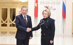 Tổng Bí thư Tô Lâm hội kiến Chủ tịch Hội đồng Liên bang Nga Valentina Matviyenko