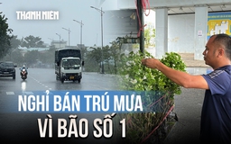 Bão số 1 gây mưa lớn ở Quảng Nam, tiểu thương phải 'nghỉ bán về trú mưa'