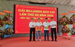 Hơn 50 cơ thủ hào hứng tham gia giải billiards báo chí tại Bến Tre