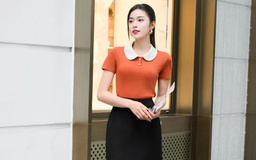 Thanh lịch và nữ tính với áo cổ sen