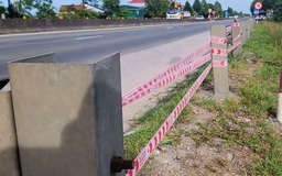 Truy tìm người tháo trộm 6 m hộ lan trên QL1A