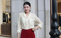 Tôn dáng cùng quần ống loe cạp cao