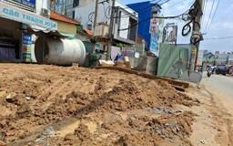 Công trình thi công ngổn ngang