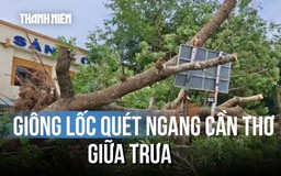 Gạch 'bật tung', cây bật gốc khi giông lốc quét ngang Cần Thơ