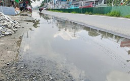 Đường lòng chảo gây ngập nước