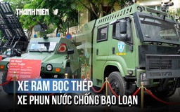 Ngắm xe bọc thép 'hầm hố', xe phun nước chống bạo loạn của ngành công an 