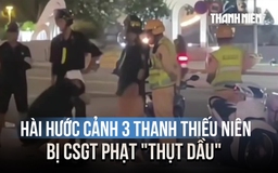 Nhóm thanh thiếu niên bị CSGT phạt 'thụt dầu' vì vi phạm giao thông