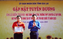 Giành huy chương vàng Olympic tin học quốc tế, nam sinh được thưởng 100 triệu đồng