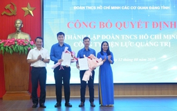 Thành lập, tiếp nhận Đoàn cơ sở Công ty Điện lực Quảng Trị