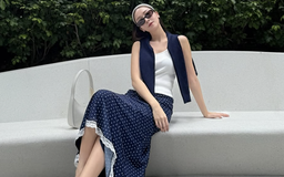 Họa tiết chấm bi trẻ trung, bí quyết giúp nàng 'ăn gian' tuổi hiệu quả