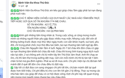 Giả mạo dùng tên bệnh viện, đăng bài kêu gọi quyên góp 2 tỉ đồng