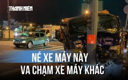 Xe tải nát đầu, xe máy biến dạng sau tai nạn đường Phạm Văn Đồng