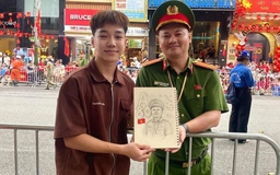 Chàng trai vẽ chân dung chiến sĩ công an làm nhiệm vụ A80: Cái kết dễ thương