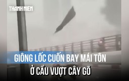 Giông lốc cuốn bay mái tôn ở cầu vượt Cây Gõ, người đi đường thót tim
