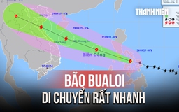 Bão Bualoi liên tục tăng cấp, di chuyển rất nhanh hướng vào miền Trung