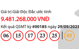 Kết quả xổ số Lotto 5/35 - Vietlott trưa 29.9, tiền cộng dồn gần 9,5 tỉ đồng