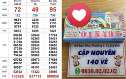 Xổ số miền Nam ngày 9 tháng 9: Bất ngờ cọc vé 140 tờ trúng đài Bạc Liêu