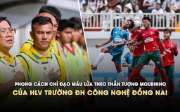 Phong cách chỉ đạo máu lửa theo thần tượng Mourinho của HLV Trường ĐH Công nghệ Đồng Nai