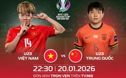 Lịch thi đấu và kênh phát sóng mới nhất U.23 Việt Nam - U.23 Trung Quốc: Bán kết cực hay
