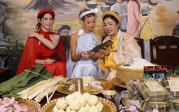 Hoa hậu Yolina Lindquist mặc áo dài, làm bánh chưng cùng dàn hoa hậu Việt