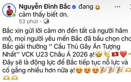 Đình Bắc lại gây bão mạng khi được AFC vinh danh đặc biệt, Nhật Minh ‘còm’ rất vui