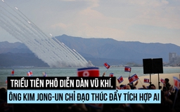 Ông Kim Jong-un dự triển lãm tên lửa, UAV, chỉ đạo tăng tích hợp AI lên vũ khí