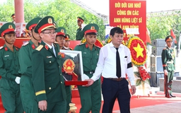 Đưa 12 hài cốt liệt sĩ về an táng tại Ba Động