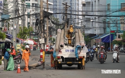 Di dời toàn bộ cột điện án ngữ đường Chu Văn An