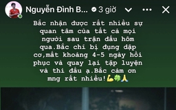 Đình Bắc bị đụng dập cơ phút 90+5 trận CLB CAHN thắng tại Singapore, HLV Polking phải tính toán Đình Bắc bị đụng dập cơ phút 90+5 trận CLB CAHN thắng tại Singapore, HLV Polking phải tính toán