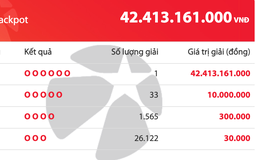 Xuất hiện một người trúng độc đắc Vietlott 42,4 tỉ đồng vào tối chủ nhật