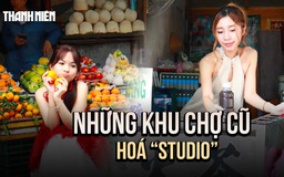 Đổ xô chụp ảnh Tết tại các sạp trái cây, tiệm nước sâm trong khu chợ cũ