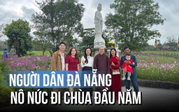 Mùng 1 rộn ràng: Người dân Phú Ninh đi chùa cầu bình an đầu xuân